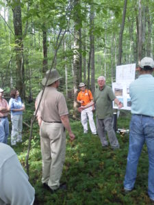 Richard Evans discussing past mining operationas on the UT Cumberland Forest