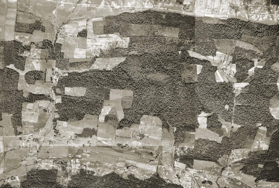 An aerial image of the Kerr Hollow Heritage