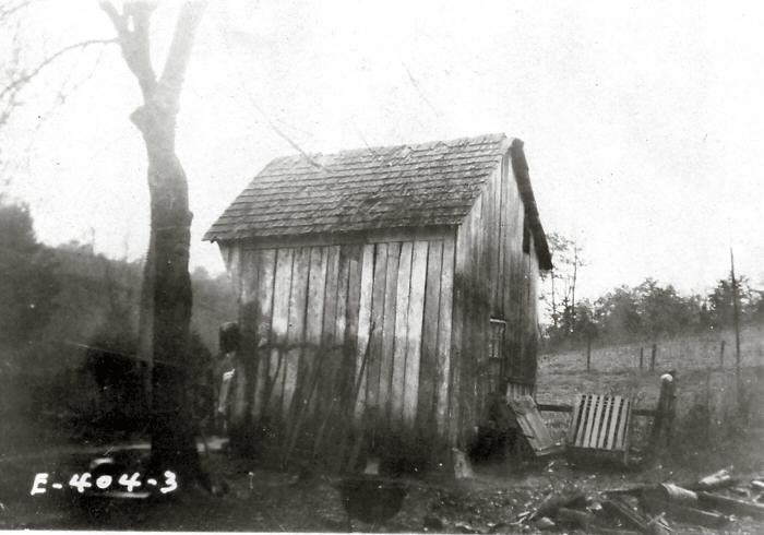 Old wooden smoke house