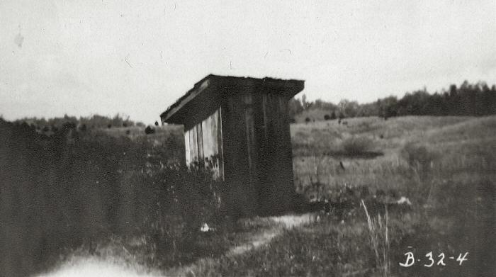 Old wooden outdoor privy